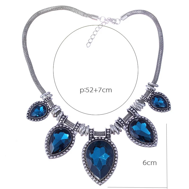 Женское винтажное ожерелье чокер с крупными кристаллами|crystal choker necklace|choker necklacemaxi