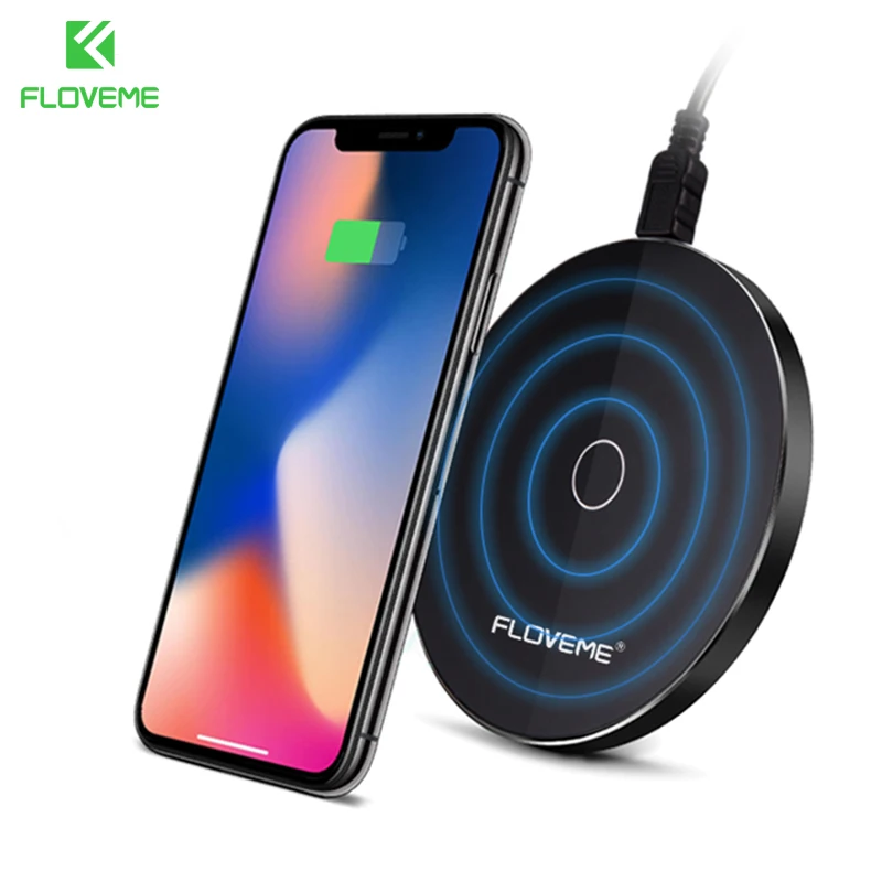 Беспроводное зарядное устройство FLOVEME 10 Вт Qi для iPhone X XS MAX XR быстрая Беспроводная
