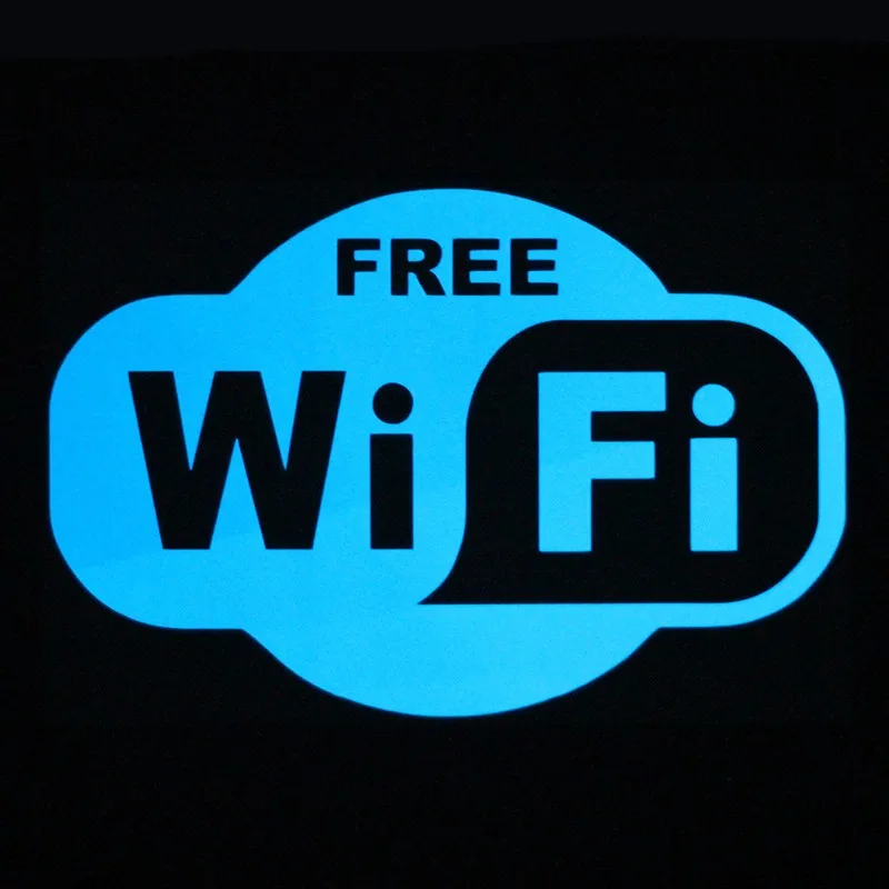 Бесплатный Wi Fi внутренний знак светящийся стикер фотонаклейка наклейка для
