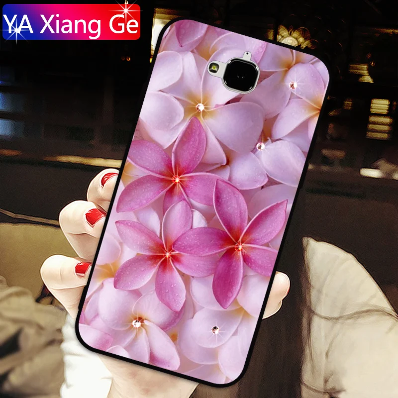 Блестящий Алмазный чехол для Huawei honor 4C 5C 6C Pro 5X 5A 6A 6X роскошный со стразами и вишней
