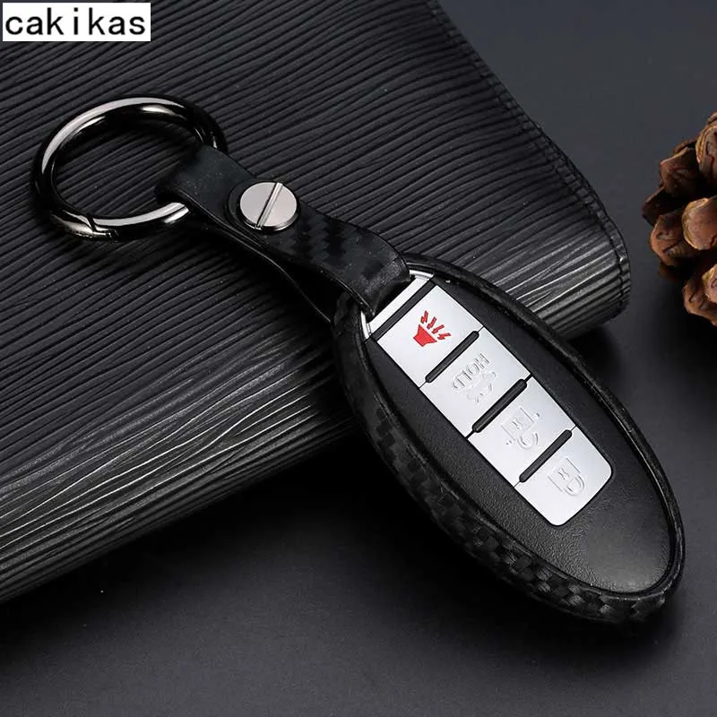Силиконовый чехол для ключей из углеродного волокна Nissan Altima Maxima Sentra Teana 2007 2012 Smart