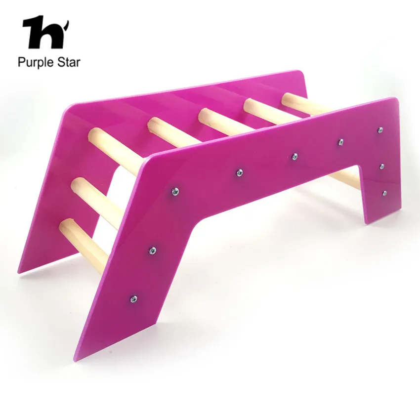 Фиолетовый попугай большой деревянный для альпинизма лестницы акриловая