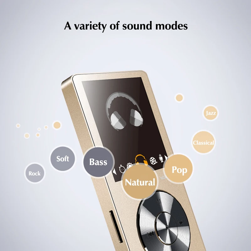 Портативный hifi MP3 плеер 8 ГБ/16 Гб Встроенный динамик музыка плейер Волкман видео