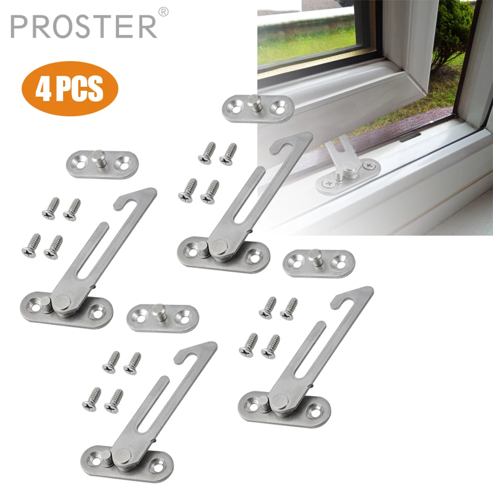 4 шт. ПВХ оконные ограничители из нержавеющей стали детский замок безопасности