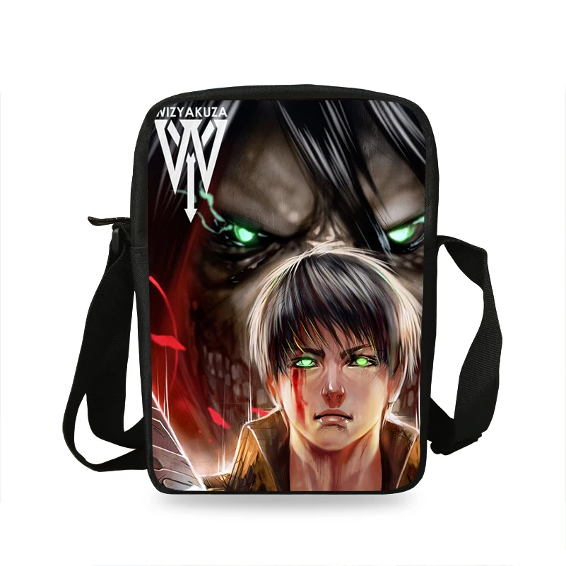 Attack On Titan мини-сумки через плечо с черепом для мужчин панк детей Janpanese аниме-сумки