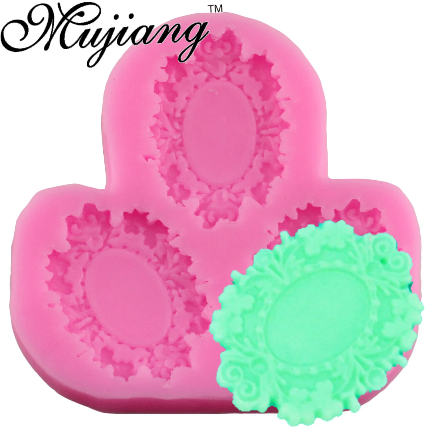 Муцзян рельеф винтажная рама для зеркала выпечки шоколада силиконовые Формы