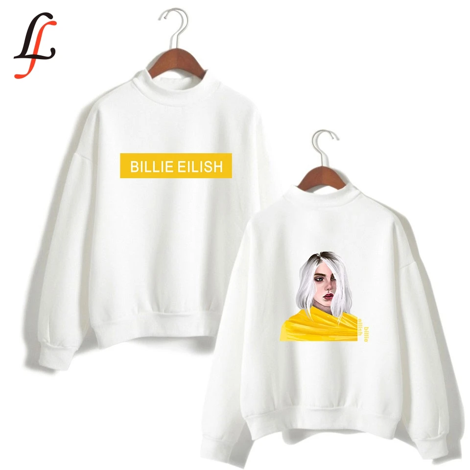 Billie Eilish водолазка толстовки Kpop Harajuku Женская одежда оверсайз хип-хоп Bangtan Одежда для мальчиков Новая мода