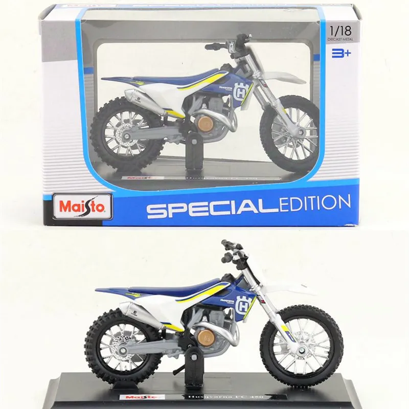 Модель мотоцикла из 1:18 сплава, высокая имитация металла KTM Husqvarna FC 450 беговые игрушки