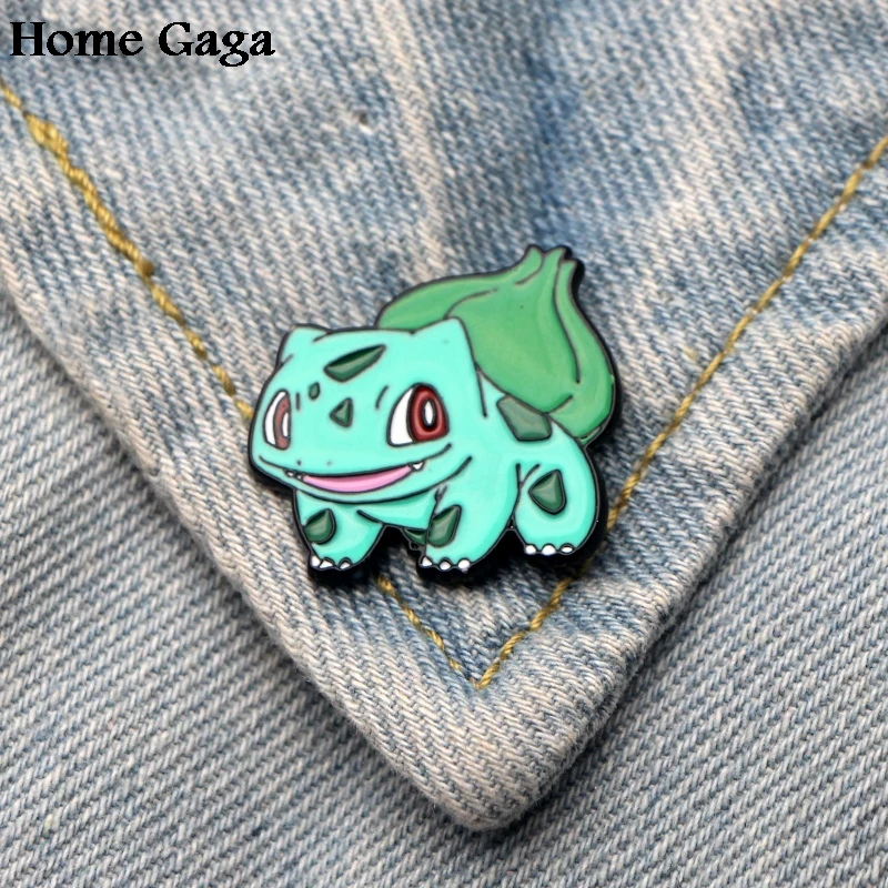 Homegaga карманные монстры Bulbasaur цинковые булавки для рюкзака одежда медаль для сумки рубашки значки броши для мужчин и женщин D1715