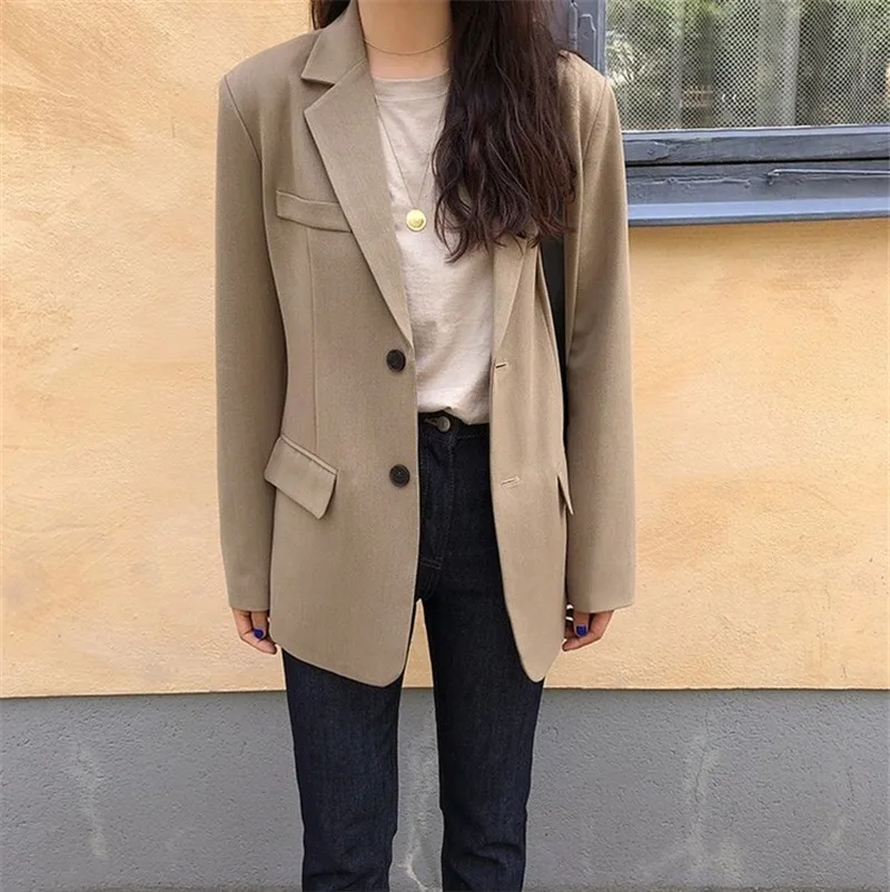 Повседневные женские Блейзер 2019 Сезон весна осень Эффектная куртка в Корейском
