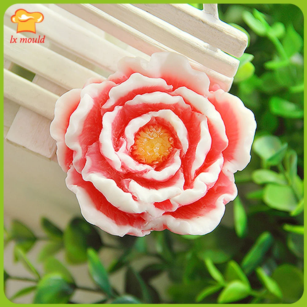 

3D Rose Soap Mould DIY Flower Cake Chocolate Candy Craft Silicone Molds Tools