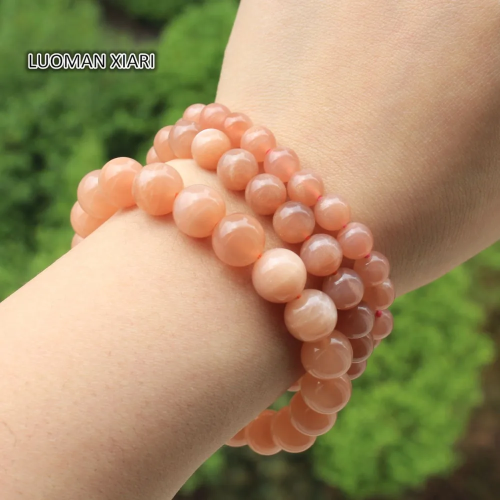 Оптовая продажа высокое качество 7810 мм Круглый браслет из полудрагоценных