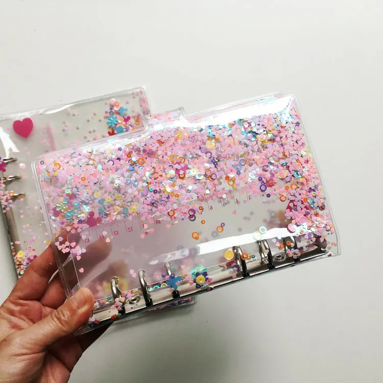 Ежедневник, ежедневник A5A6 kawaii, записная книжка, сделай сам,, канцелярские принадлежности, блестки, ПВХ покрытие, милая мечта