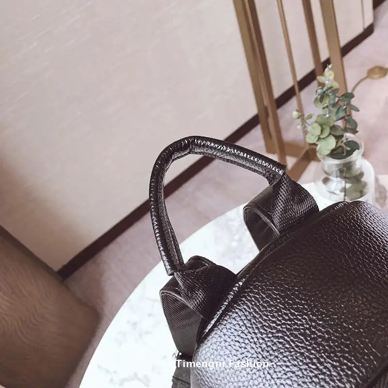 Рюкзак из искусственной кожи с помпоном для волос, женские рюкзаки Mochila для путешествий, школьные сумки для девочек, мини-рюкзак bolsas femininas