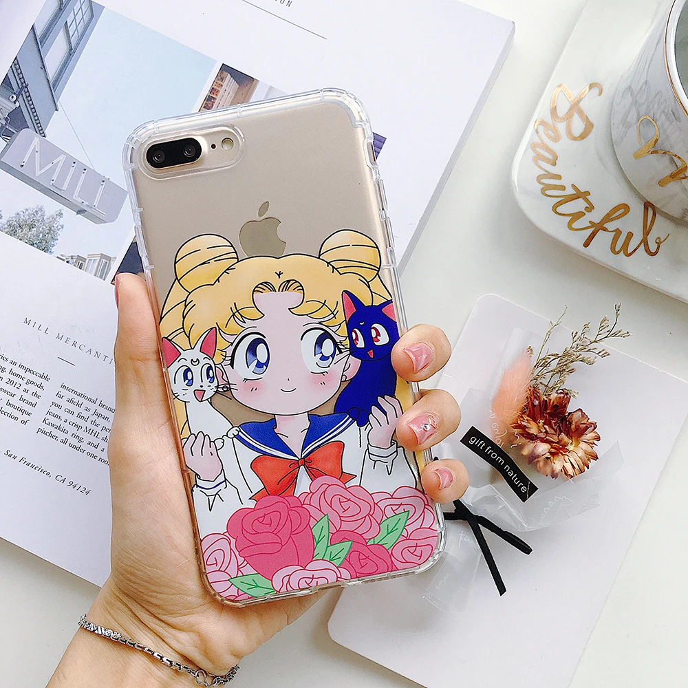 Забавный мягкий чехол для телефона из ТПУ iPhone 8 7 Plus XS MAX XR X 6 6s силиконовый