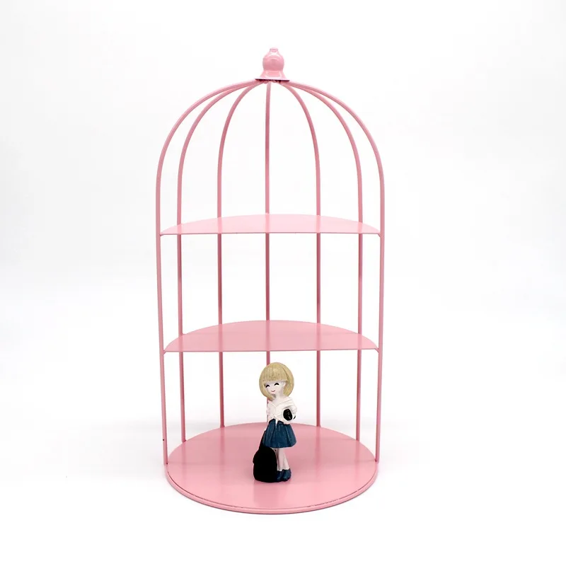 European iron bird cage snack stand wedding dessert table decoration cake stand snack stand multi-layer display stand