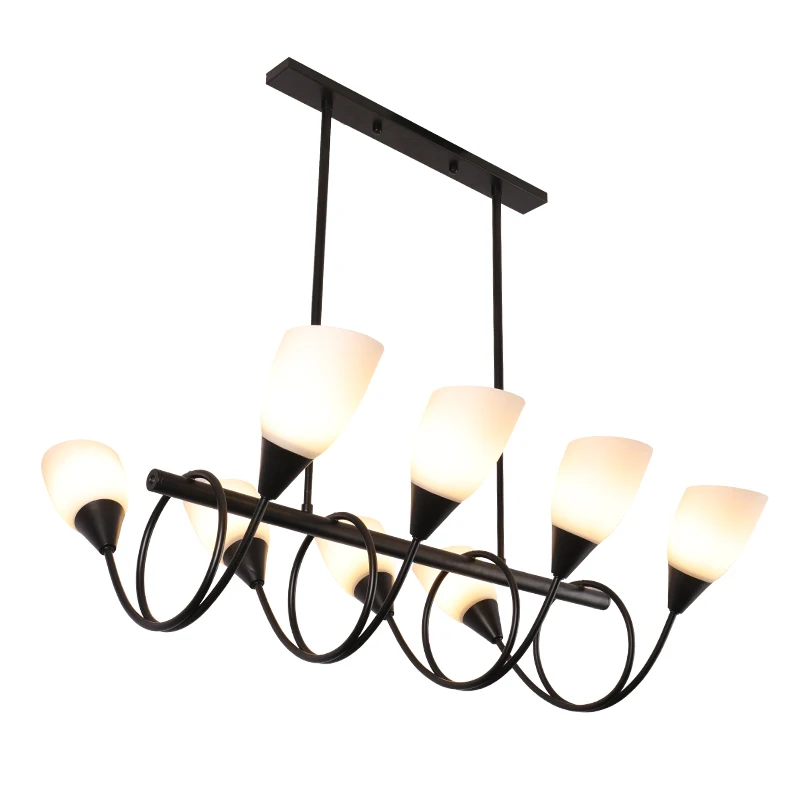 KWS современный минималистский кованого железа стекло абажур светодиодный лампы