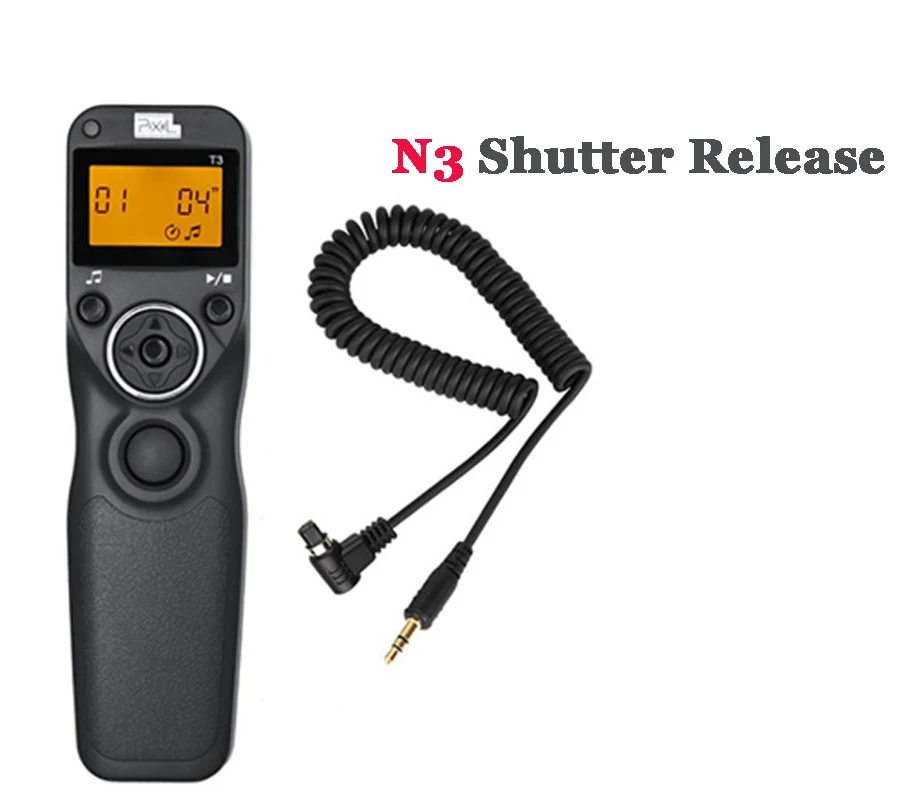 N3 Shutter Release Проводной затвор спуска таймера кабель дистанционного управления Шнур пикселя T3(N3/E3/S2/DC0/DC2)/для Canon Nikon sony A7R A7 A6000 A58 HX300 - Цвет: N3 Shutter Release