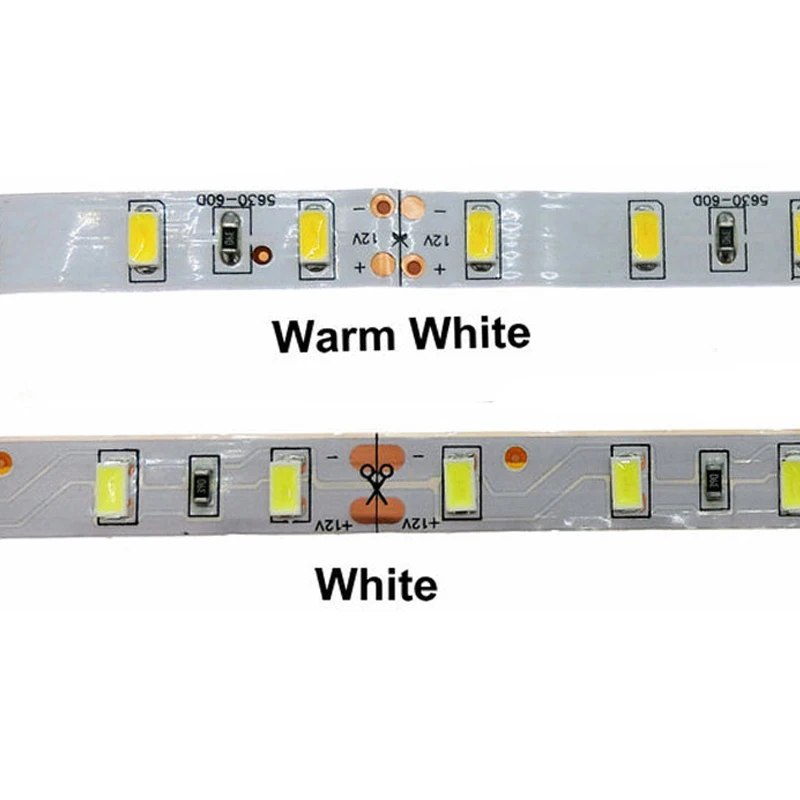 

LED Strip 5630 60LEDs/m high brightness 5m 3000K 6000K flexible LED Strip Light Non-waterproof bar indoor home decoration DC12V
