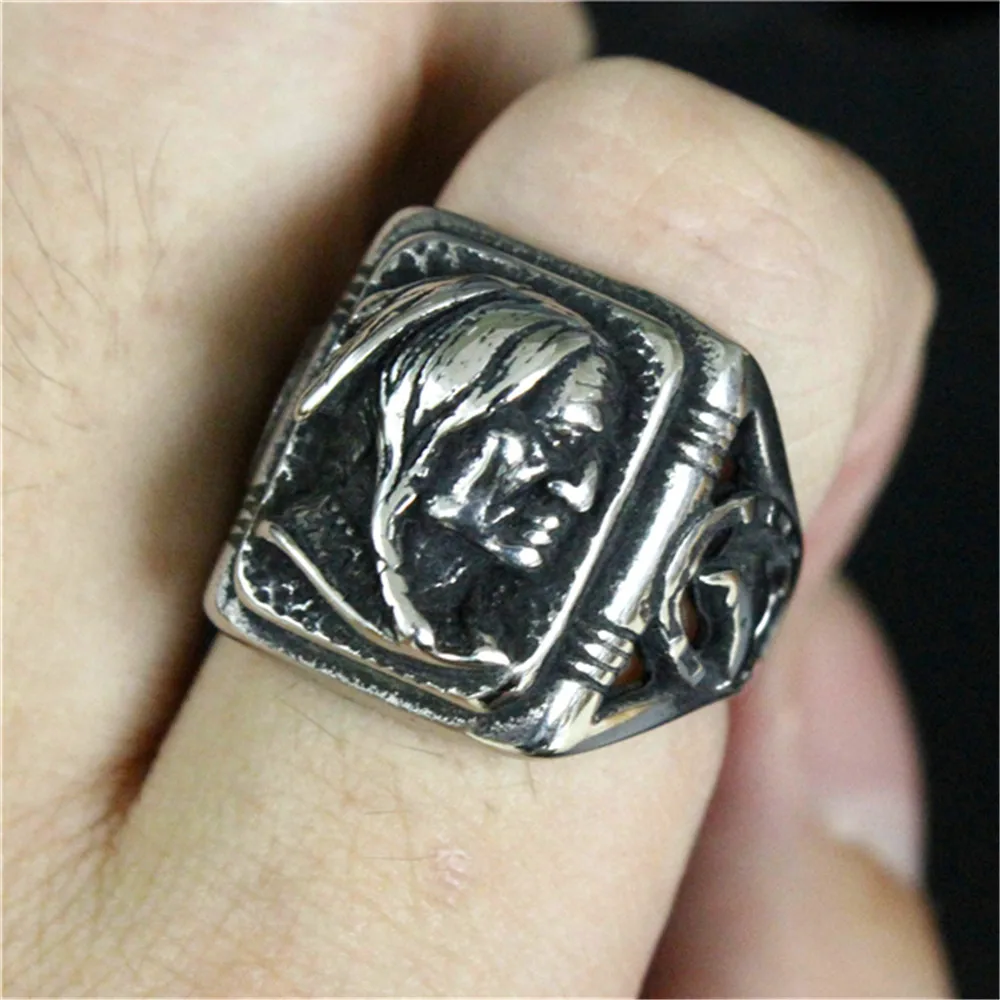 1 шт. поддержка Прямая поставка новейшее крутое кольцо с изображением Человека 316L