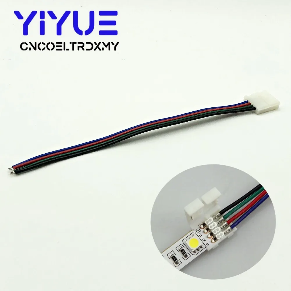 5 шт. RGB Светодиодная лента разъем 4pin 10 мм Бесплатный сварочный с длиной провода 15