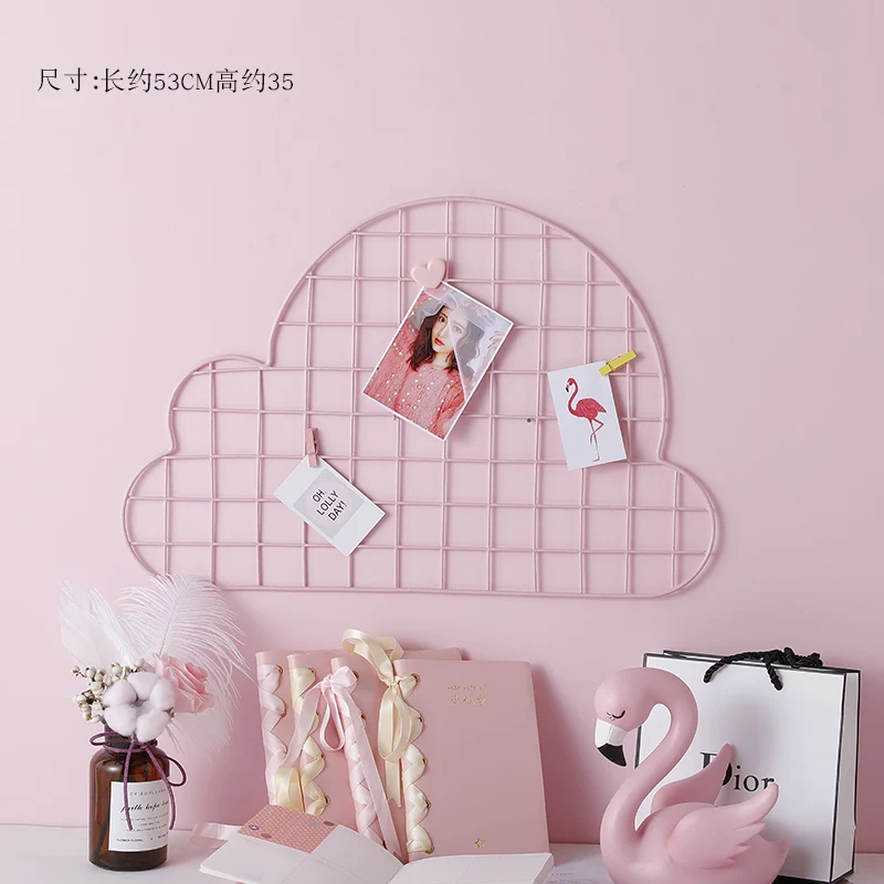 Pink Cloud Украшение дома сетка фото стена облако девушка общежитии спальня Лен Веревка клип Висячие Без ногтей комнаты стены украшения детей - Цвет: Pink Cloud