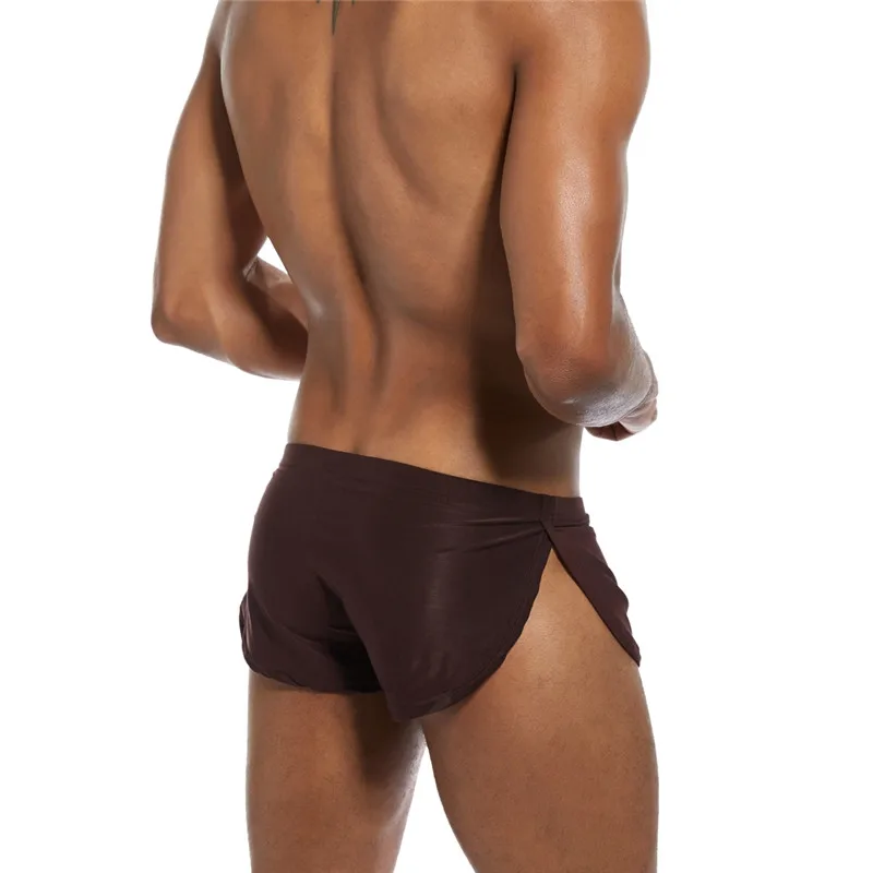 Бренд JOCKMAIL, мужское сексуальное нижнее белье, боксеры, шорты, ледяной шелк, мужские трусы для дома, ночное и нижнее белье, Гей Нижнее белье, трусы