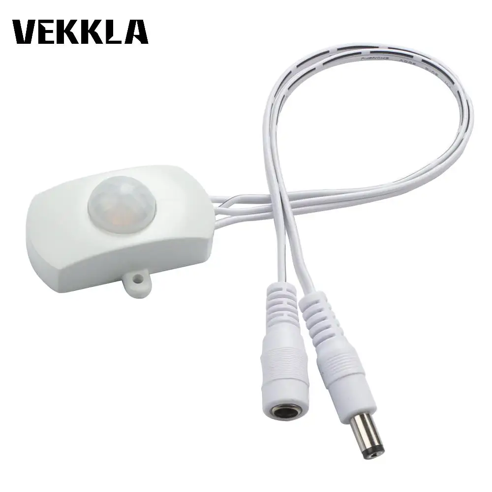 

DC 6V 12V 24V 5A PIR motion Sensor Switch Mini PIR Infrared IR Sensor Detector Switch Module for LED Strip Light White/Black