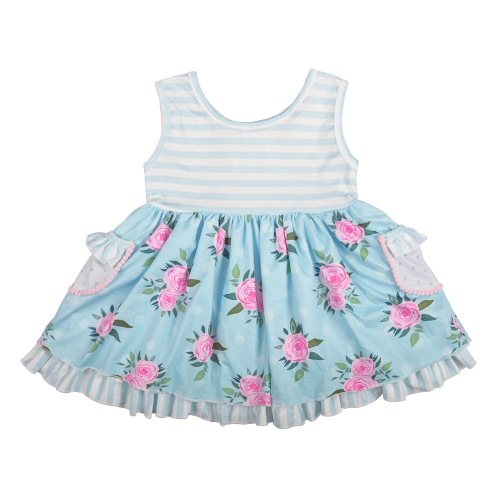 Одежда для маленьких девочек летние наряды топы с цветочным узором и штаны