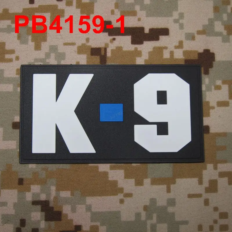 3D Тактическая Военная нашивка из ПВХ тонкая синяя красная линия UNIT Morale K9