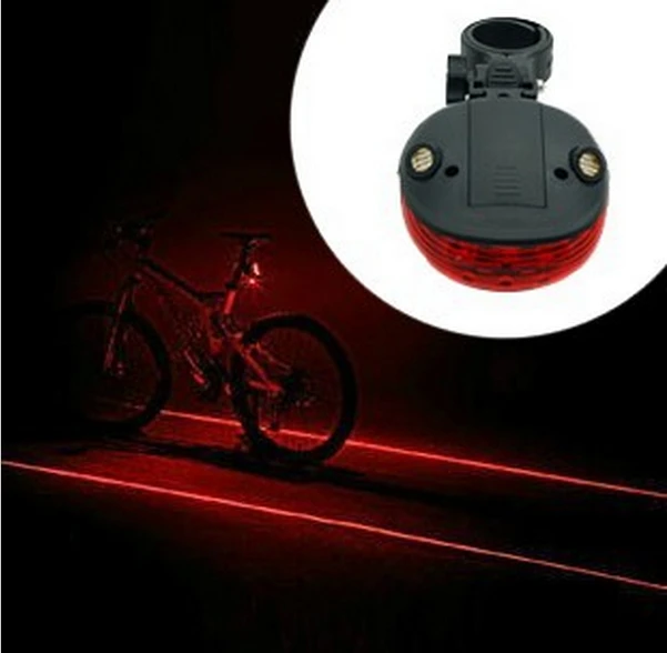 5LED и 2 Лазерный Велоспорт безопасности велосипедный задний водонепроницаемый