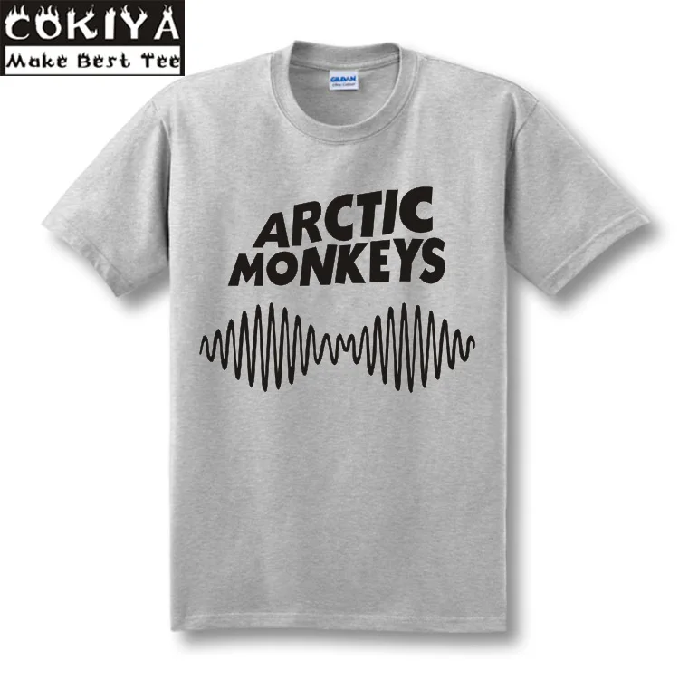 Футболка arctic monkeys 100% хлопок Мужская черная футболка с коротким рукавом на заказ