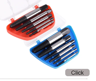M4-M24 Broken Tap Extractor Guide Set Easy Out Broken Wire Screw Remover Tools Screw Extractor Wrench Set Drill Bit