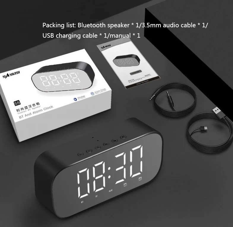 Динамик для душа yAyusi с bluetooth Мини Портативные Компьютерные динамики будильником