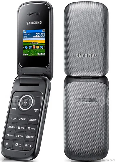 samsung E1190 GSM 1,43 дюймов 800 мАч Mini-SIM черный только отремонтированный мобильный телефон разблокированный старый флип мобильный телефон - Цвет: Черный