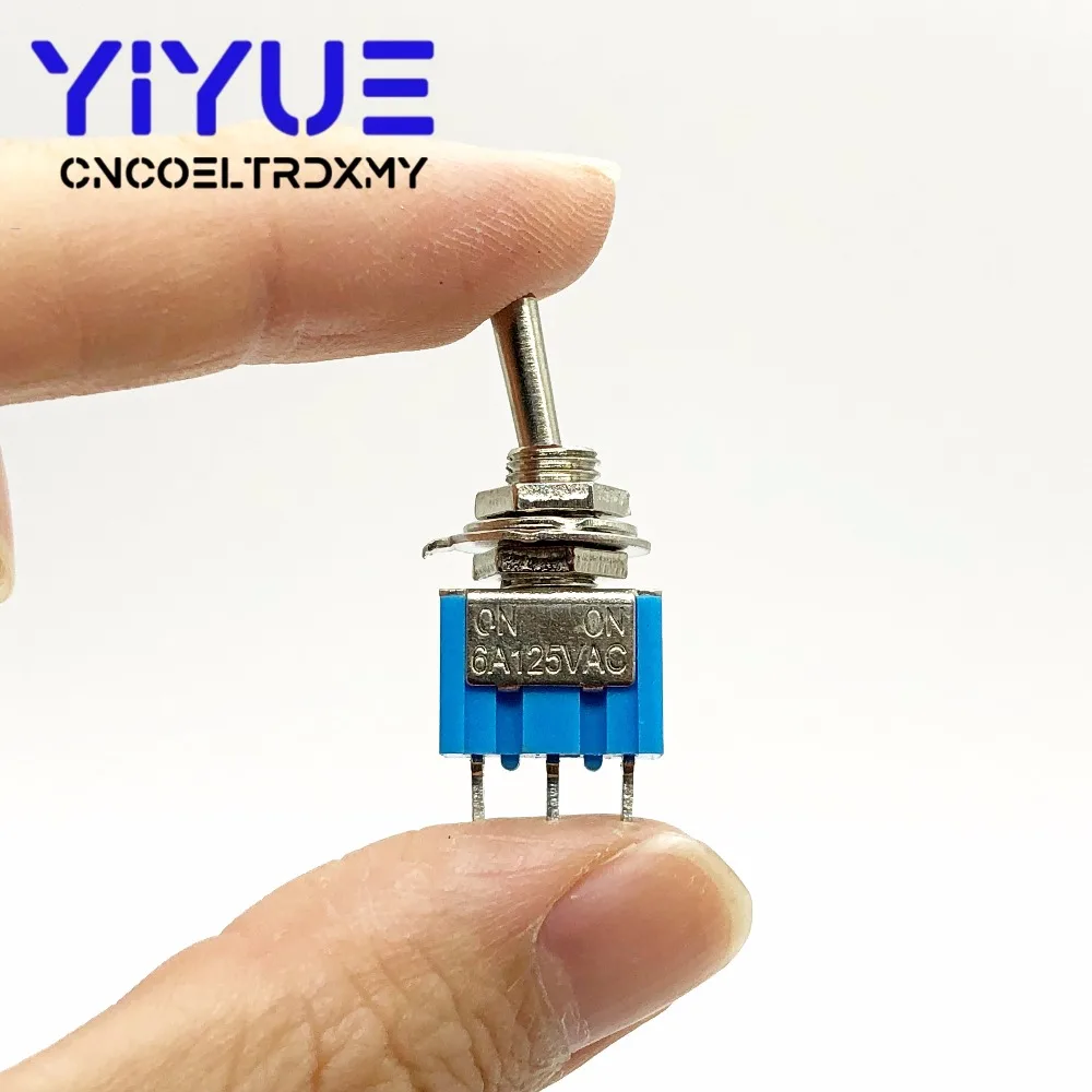5 шт./лот миниатюрный тумблер MTS 102 SPDT 6A 125VAC/3A 250VAC Мини рычаг переключателя 3 Pin
