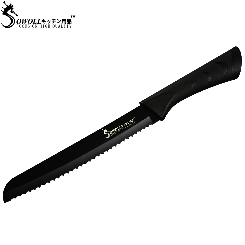 8 bread knife Sowoll кухонный нож из нержавеющей стали 8 ''8'' 8 ''7'' 5 ''3,5'' шеф-повара для нарезки хлеба Santoku нож для очистки овощей инструменты для приготовления пищи - Цвет: 8 bread knife
