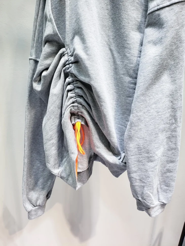 Getвесенняя Женская толстовка с длинным рукавом из хлопка вырезами на шнурке