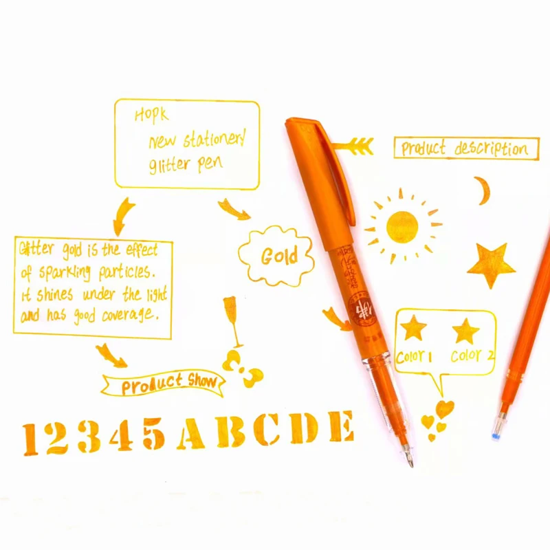 

10Pcs/lot Gold Refill Rod Buddhist Scriptures Sutra Excerpt Special Refill Writing Painting Gel Pen School Supplies Stationery