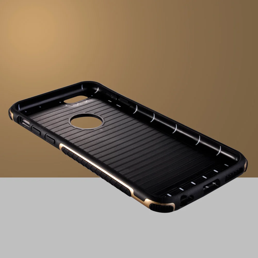 Золотой Роскошный PC + TPU силиконовый чехол для iPhone 6 S 4 7/6 Plus 5 дюймов жесткий Hybird