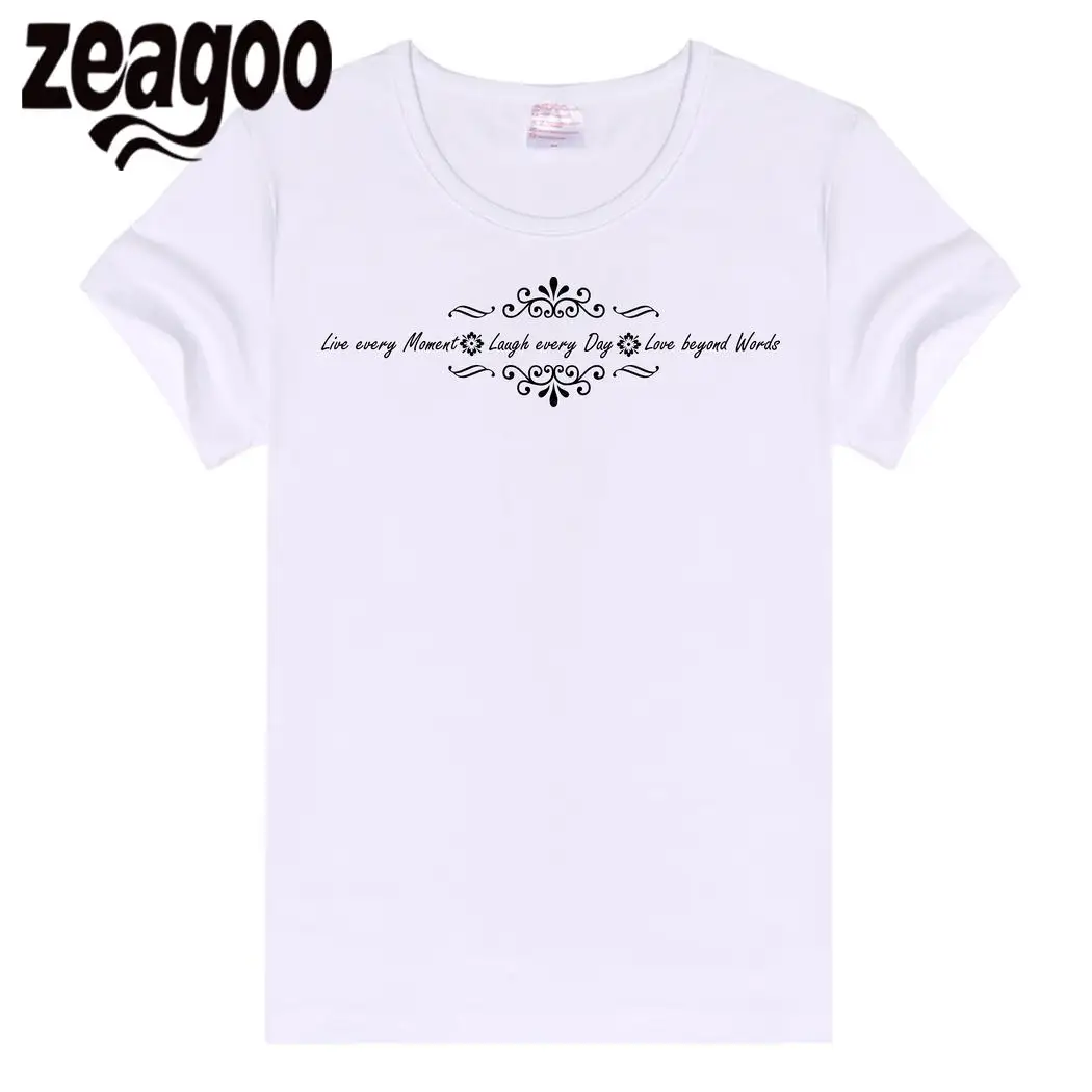 Zeagoo рукавом Повседневное шеи экипажа Slim Fit мягкие короткие Для женщин футболка