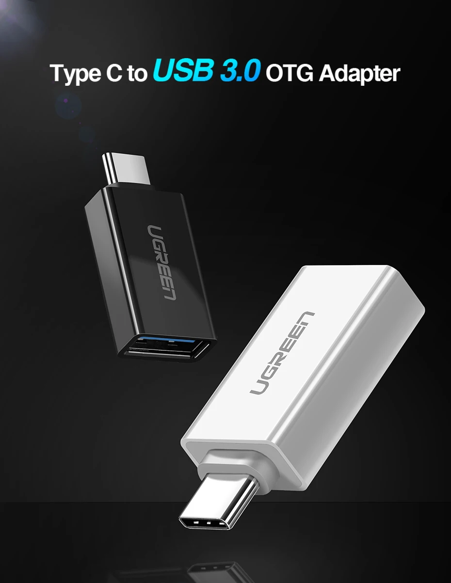 Ugreen адаптер USB type C до USB 3,0 адаптер Thunderbolt 3 Тип C адаптер OTG кабель для Macbook pro Air samsung S10 S9 USB OTG