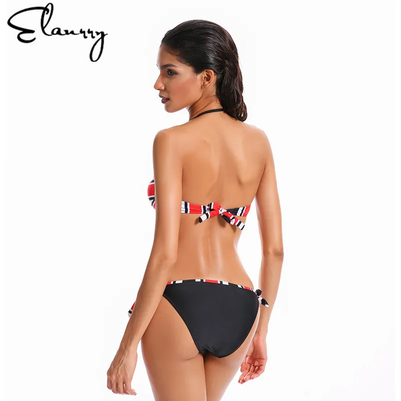 2017 Sexy Push Up Women Bikini Set Brazilian Striped Low Waist Plus Size Swimwear Female Bathing Suit Maillot De Bain Femme |