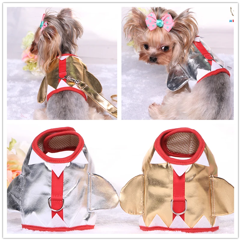 Кожаный ремень для маленьких собак новый дизайн поводки животных в виде акулы