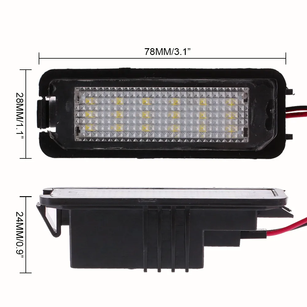 2 светодиодный т. светодиодные подсветки номерного знака SMD3528 подсветка для VW Golf