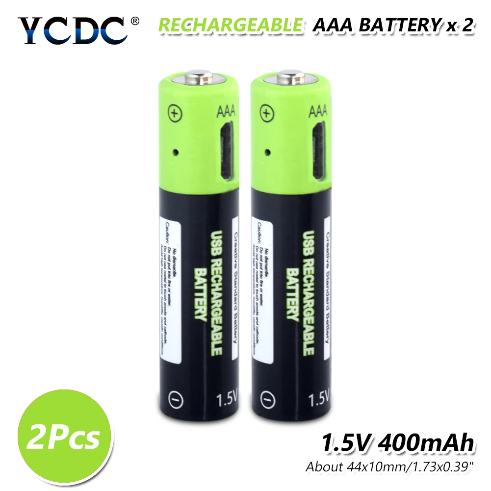 2 Pcs USB перезаряжаемая батарея Lipo 400mAh AAA зарядное устройство кабель игрушки удаленные аккумуляторы с контроллером литий-полимерная li-po батарея - Цвет: 2 Pcs