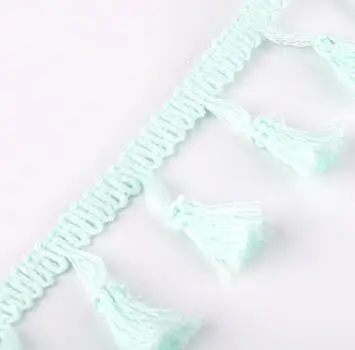 light green Радужные кисточки с кружевной лентой падения края кружевные планки DIY Свадебная вечеринка ремесел ручной работы; Прошитые мужские Шторы одежда аксессуар на 2 размера больше - Цвет: light green
