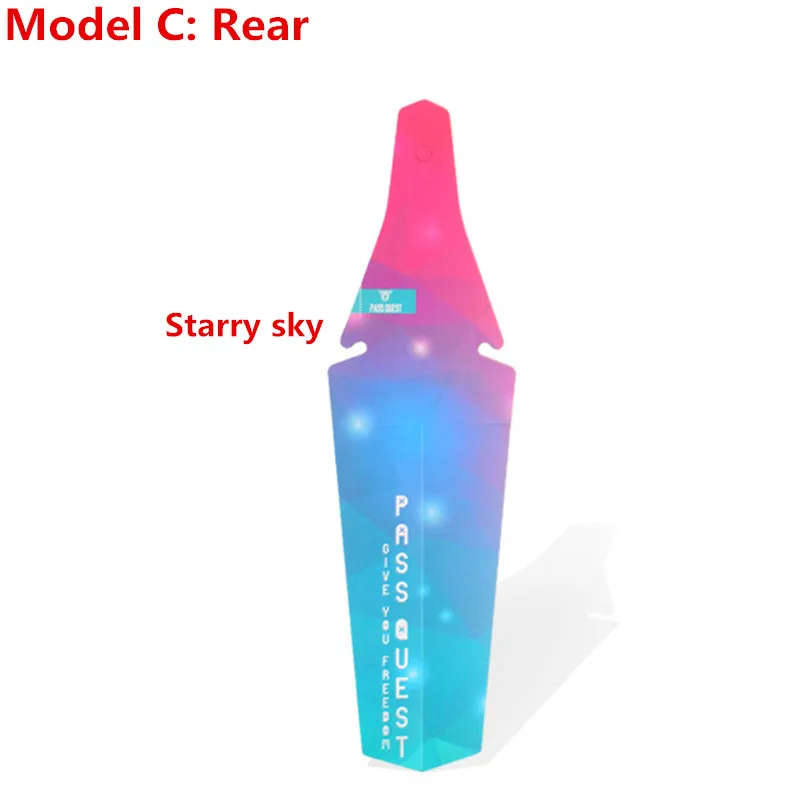 Model C-Starry Sky Pass Quest велосипедные крылья для передней вилки или сзади седло хвост для крыльев MTB Enduro брызговик в заставки Брызговики, 1 шт - Цвет: Model C-Starry Sky