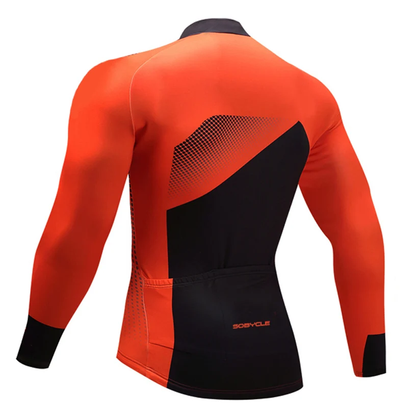 Зима sobycle Orange team pro велосипедная майка MTB Ropa Ciclismo Мужская и Женская Термальная флисовая одежда для велоспорта