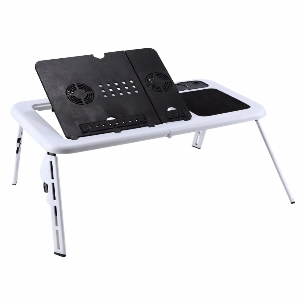 Laptop Desk Computer Standing Table Portable Adjustable Bed Sofa Stand Tray USB Cool Fans | Мебель